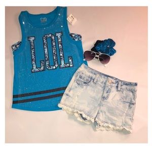 Royal Blue sequin Tank Top